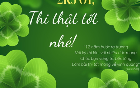  WISH THE STUDENTS BORN IN 2005 GREAT SUCCESS!!!